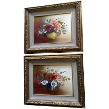 Bessie Wilkes Floral Motif Still-life Oil Paintings. For Sale at Ruby Lane