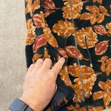 Tsunami Sherpa Fleece Vest Womens Medium Autumn Fall Leaf ...