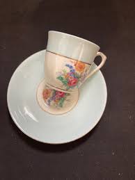 Rare England Hand-painted Cup and Saucer Sets (4 Sets) - Etsy