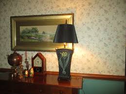 Tall Wicker Hand Painted Table Lamp - Etsy