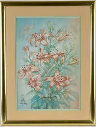 Lot - John Cheng (NY, 20th Century), Floral Watercolor