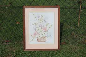 Pastel Floral Framed Watercolor Print by Casey From Home ...