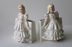 50s vintage Florence ceramics figurines, pair of little ...