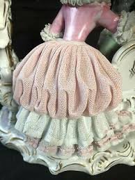 Antique large dresden porcelain group lady s with mirror | eBay