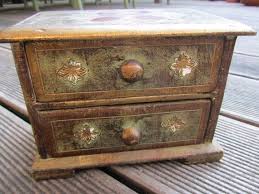 Small 1960s Florentine Handcrafted Jewelry Chest in Wood ...
