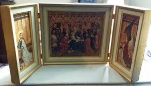 Vintage lovely wooden Christmas Triptych, made in Germany | eBay