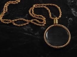 Vintage Magnifying Monocle 1970's Fashion Accessory Necklace ...