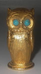 Vintage Florenza Cigarette Lighter figural Owl Turquoise ...