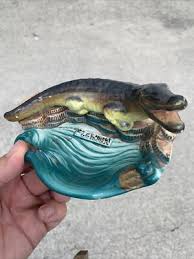 Vintage FLORIDA Alligator Crocodile UNIQUE Tray Ashtray Cigar Cigarette ❤️sj7m4s | eBay