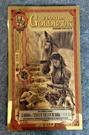 1/2 FLORIDA Goldback Aurum Gold Foil Note 1/2000 oz 24kt ...