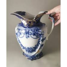 Late 19th Century Victorian Style English White, Blue and ...