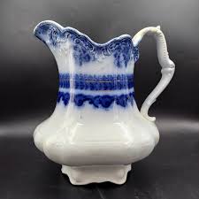 Antique Victorian Wood and Son Flow Blue Semi Porcelain ...