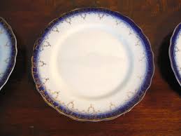 Antique Imperial Flow Blue Plate: 9 1/2" Gold Floral Scalloped Border - Etsy