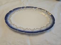 Antique 1920's French Saxon China Sebring, OH-11" Oval Serving Platter Blue/Gold | eBay Australia