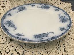 VTG, ANTIQUE FLOW BLUE PLATE ESSEX FURNIVALS LIMIT ENGLAND ...