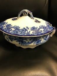 Beautiful Small Flow Blue Tureen As Is - CO | eBay