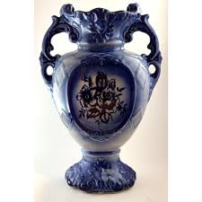 Vintage Empress Staffordshire Blue Floral Vase: English ...