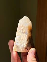 3.14" Flower Agate Tower Crystal, Pink Cherry Blossom Gem ...