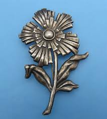 Vintage Large Sterling Silver SB Signed Silverman Brothers Mum Flower Pin Brooch | eBay