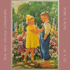 Admiration | Eugene Iverd Print | 1936 Vintage Children's Wall Art | Nostalgic Nursery Decor - Etsy