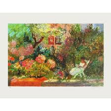 1990s Yvonne Cheffer-Delouis Madeleine à Hendaye Lithograph | Chairish