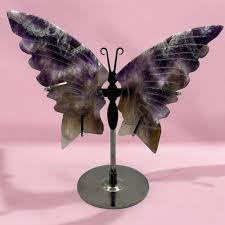 Chevron Amethyst Butterfly With Stand | CBV