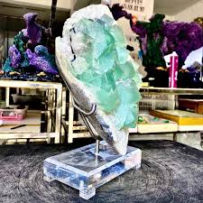 Mint Green Fluorite Cubes - Xianghuapu Rare Specimen - 14.4LB | eBay