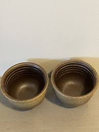 2 In Set Vintage Mid Century Stoneware Pottery Flower Plant Pot | eBay