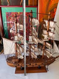 1970s Small Wooden Nautical Ship Sculpture - Etsy