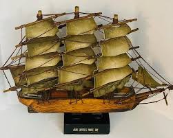 Antique Jean Laffite Pirate Ship Model: Hand-built Wooden ...