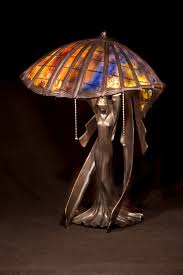 Flying Lady Lamp, Desk Lamp Vintage, Stained Glass Lamp ...