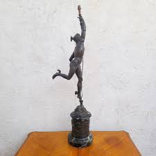 Flying Mercury Bronze Lamp after Giambologna, 19th Century ...