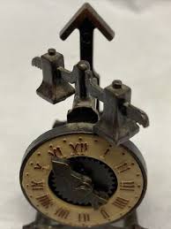 3" CLOCK Vintage Winding Pencil Sharpener Collectible Bronze ...