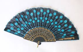Embroidered Fabric Folding Handheld Fan Sequins Party Bridals US Seller | eBay