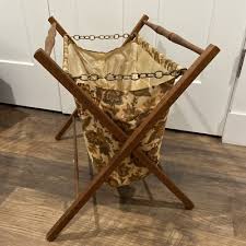 Vtg 60s 70s STAND UP FOLDING WOOD FABRIC SEWING KNITTING ...