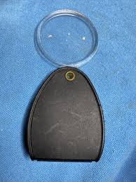 Pocket Magnifying Glass Swivels into a Faux Black Leather ...