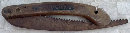 Wallace Folding Hand Saw Camping Pruning Limb trimming Wooden Wood handle | eBay