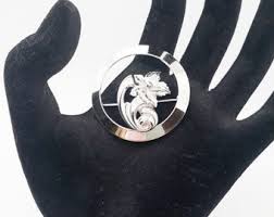 Vintage Signed Binder Brothers Sterling Silver Open Circle ...