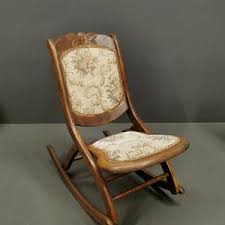 Vintage Folding Rocking Chair With Floral Upholstery Functional and Charming, 1920 - Etsy