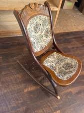 Antique Upholstered Rocking Chair | eBay