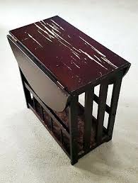 Wooden Compact Mahogany Folding Coffee Table with magazine storage | eBay UK