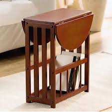 Nightstand Folding Tabletop Side/End Table With Storage Rack,Wooden Book Shelf Magazine Table Coffee Table Side table : Amazon.co.uk: Home & Kitchen