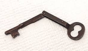 Antique Folding Skeleton Key 1887 Pocket Knife Style Metal Vintage | eBay