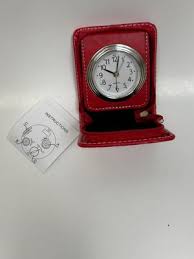Folding Vintage Compact Red Travel Alarm Clock - Quartz ...