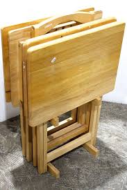Wood TV Tray Set / Folding Trays with Stand - Bunting Online ...