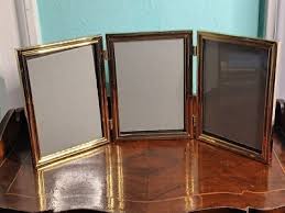 Vintage Fetco Triple Gold Tone Metal Brass Picture Photo ...