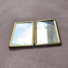 1950s Mexican Brass Folding Hand Mirror: Vintage Floral ...