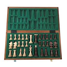 Consul Chess Set - 19 in.Folding Board - 3 1/2 in.King - 1 15/16 in.Sq – Chess Gorilla Store