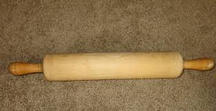 VINTAGE OLD WOODEN ANTIQUE ROLLING PIN PRIMITIVE 1 PIECE ...