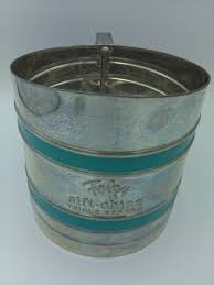 Rare Foley Sift-Shine triple Screen Metal Flour Sifter w ...